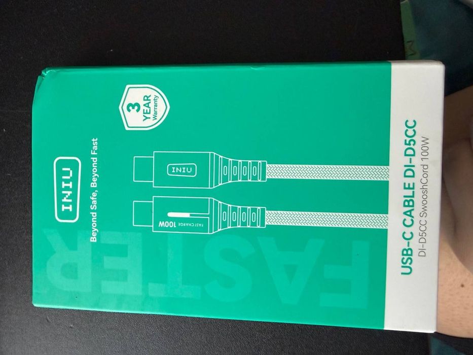 Кабель для зарядки INIU USB C to USB C