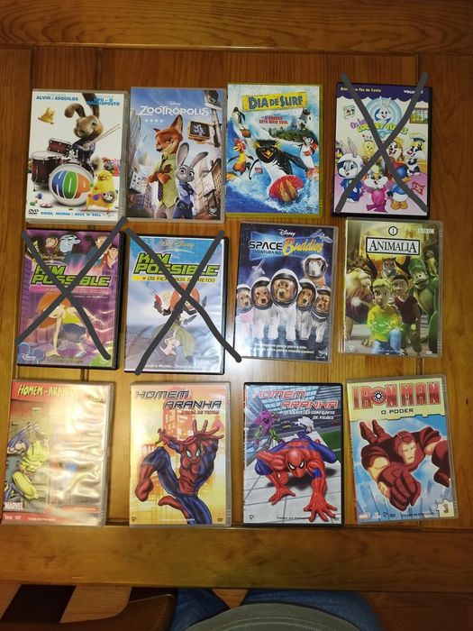 Lote de 12 DVDs animados