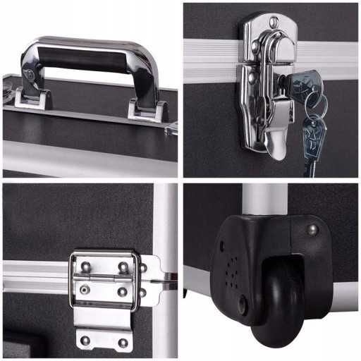 HIT Duża walizka PREMIUM XXL kuferek na kosmetyki dla makijażystki