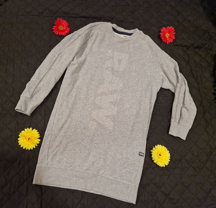 Długa bluza dresowa sukienka