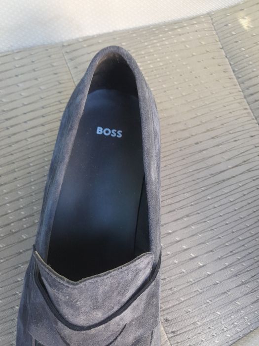 Лофери туфлі Hugo Boss Limber blue замша