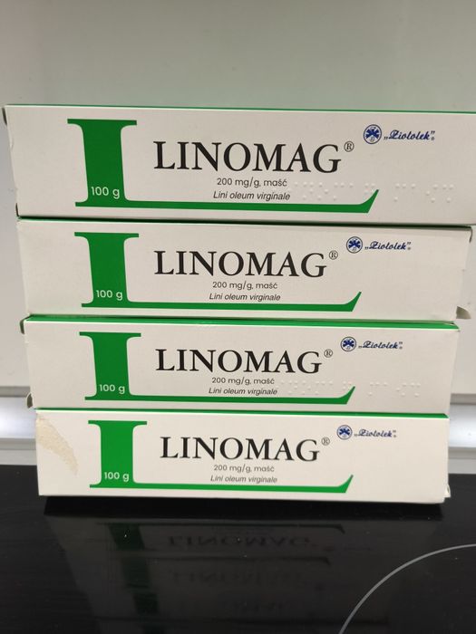 Linomag maść 100 g (4 sztuki Linomag zielony duży)