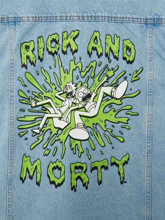 Джинсовый пиджак Rick and Morty Croop