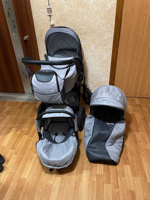 Дитяча коляска 3 в 1 Verdi Sonic Plus 06 Grey/Black