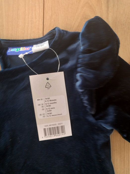 Sukienka niemowlęca welur lidl