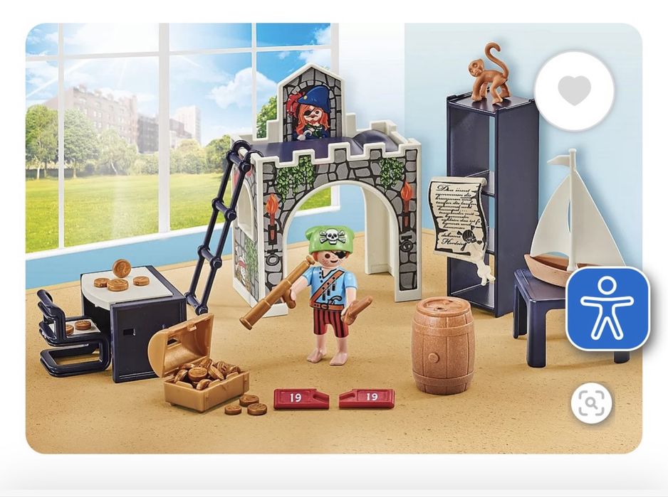 Nowy zestaw wyposażenie pokoju chłopca pirata 9868 playmobil