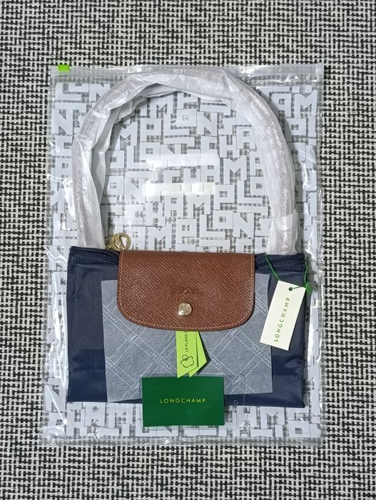 Longchamp azul nova com etiquetas