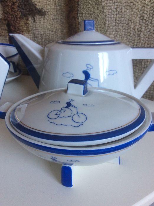 Serviço de chá Vista Alegre art déco