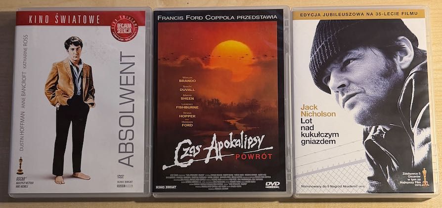 Pakiet 3x DVD Klasyka Kina | Lot nad kukułczym gniazdem 35-lecie 2DVD