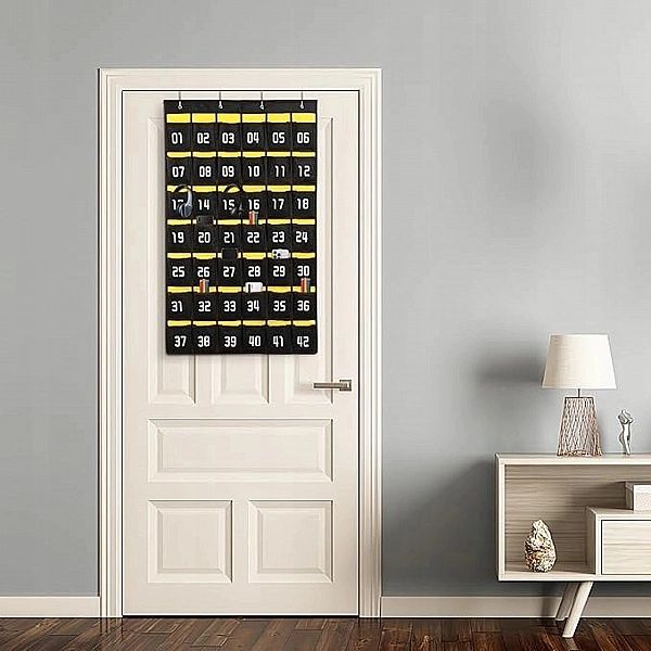 Organizer na telefony 42 kieszonki - wieszak na smartfony do szkoły bi