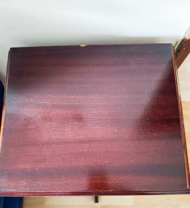 Mesa de Apoio Vintage Pé de Galo com Gaveta