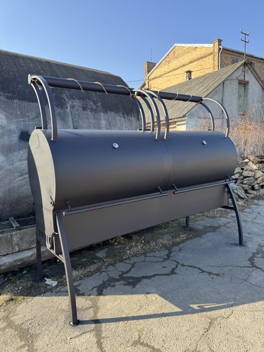 Мангал Гриль бочка на базі прицепа