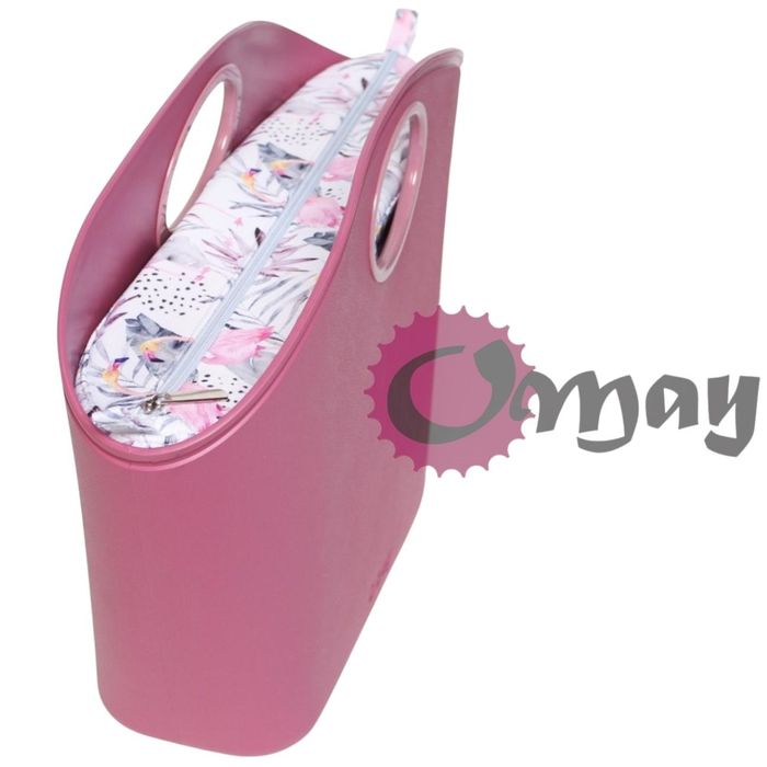 PASTELOWY organizer do OBAG SHARM flamingi wkład VIP 2 kieszenie OMAY