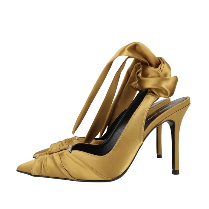 Buty damskie Just Cavalli, czółenka, rozmiar 38, złote, na wysokich obcasach, szpilki SCH4306