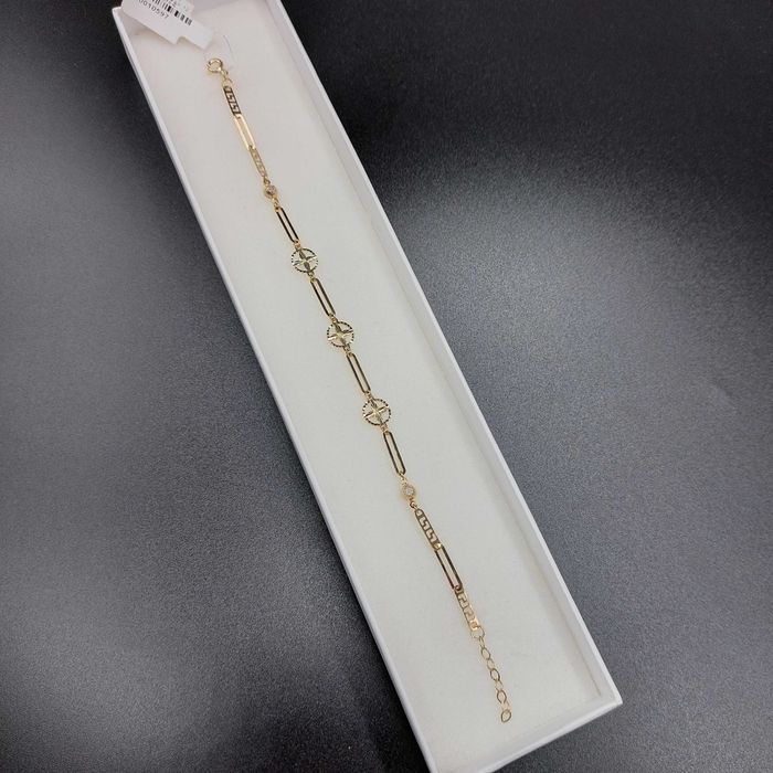 Złota bransoletka z ażurowymi ogniwami 585 GOLD MONEY