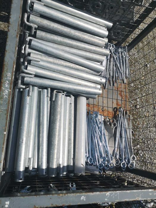 Rusztowanie elewacyjne fasadowe stalowe nowe Plettac 10x6, podest 3m