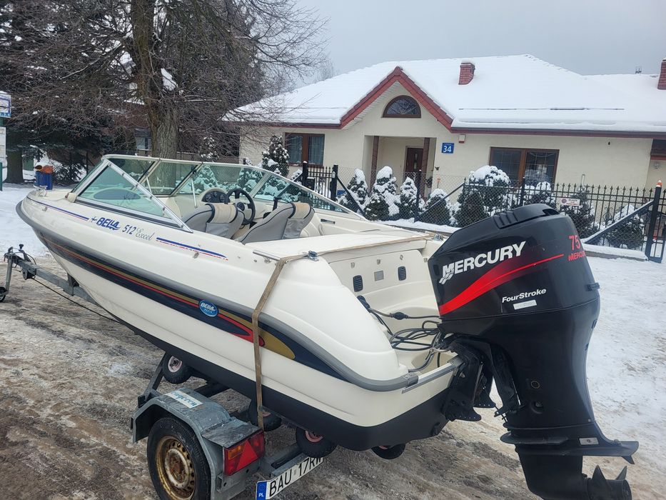 Lodz lodka motorowka BELLA 512 excel sportowa Open bowrider mercury 75
