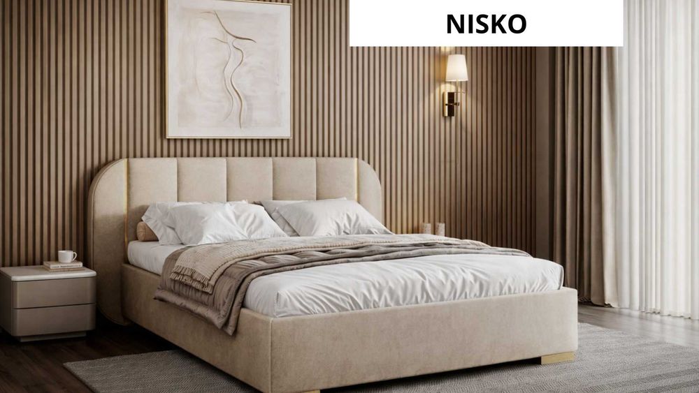 10 LAT GWARANCJI Łóżko tapicerowane ze stelażem metalowym - PRODUCENT