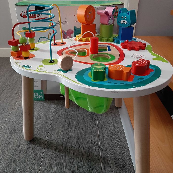 Mesa de actividades em madeira para criança - Acooltoy