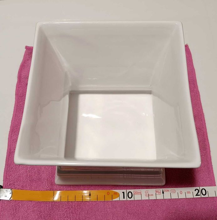 2 Vasos Quadrados Brancos para Jardim/Decoração