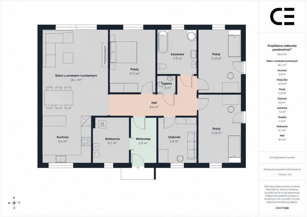 Nowoczesny dom przy lesie | 100 m² | 1027 m²