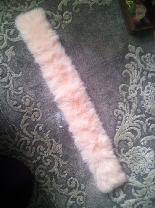 Kołnierz futrzany jasny róż