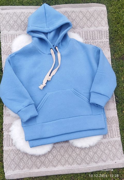 Тепле дитяче худі оверсайз на флісі на 5-10.