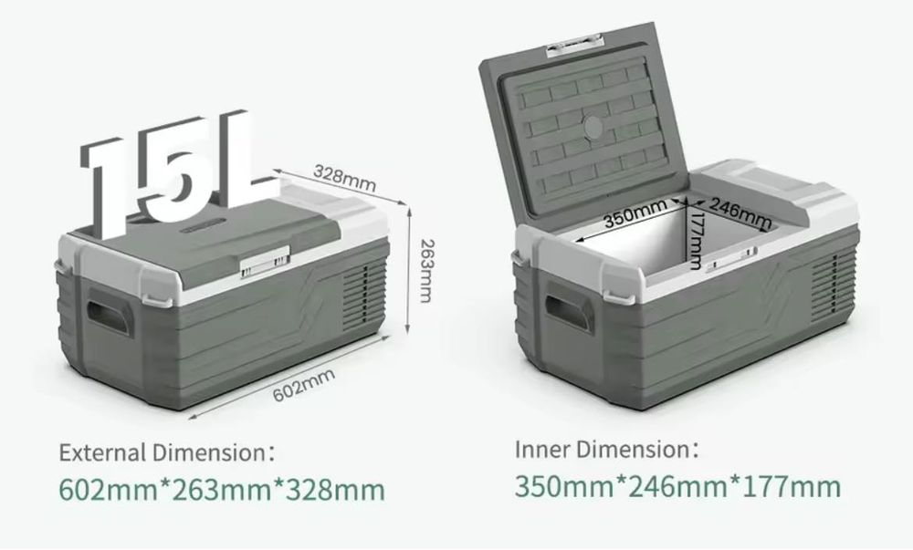 Arca refrigeradora/congeladora 12/24v e 220v nova 15L