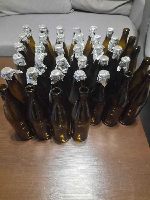 Butelki na piwo/cydr 500ml brązowe - 39szt