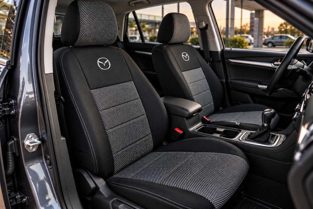 Авточохли з автотканини з логотипом Mazda Chevrolet Peugeot Hyundai BMW на сидіння
