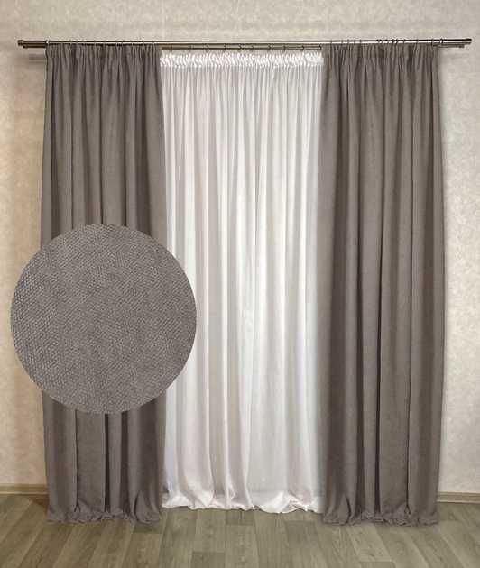 Готові пошиті штори вельвет та мікровелюр на тасьмі