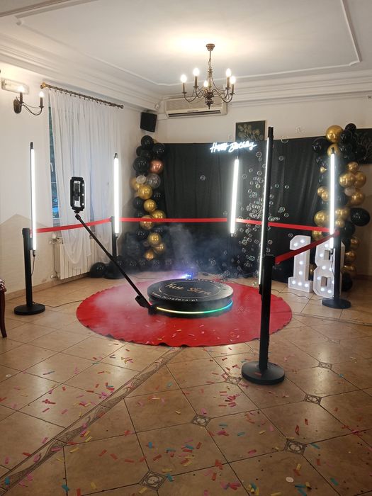 FOTOBUDKA 360 asystent 600 zł 2H BAŃKI DYM wideobudka