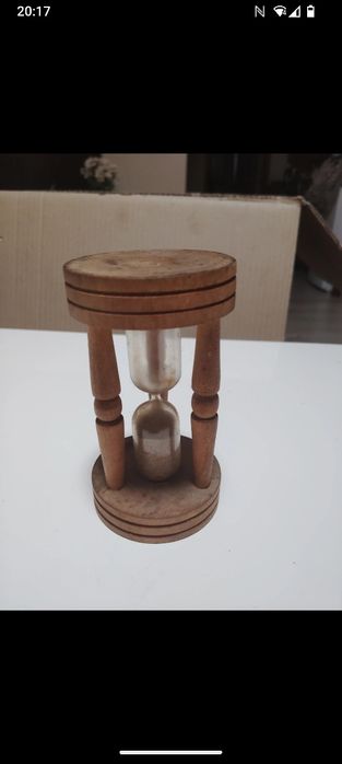 Piękna starą drewniana klepsydra retro