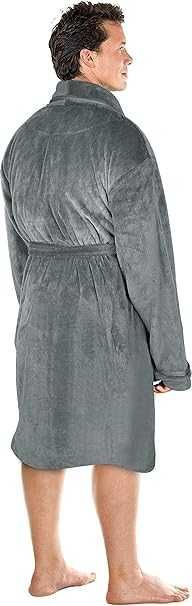 Nowy męski szlafrok / narzuta / szary / pluszowy / M !1806!