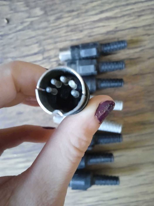 Wtyczka, złącze audio DIN 5 pin, stara z PRLu jeszcze