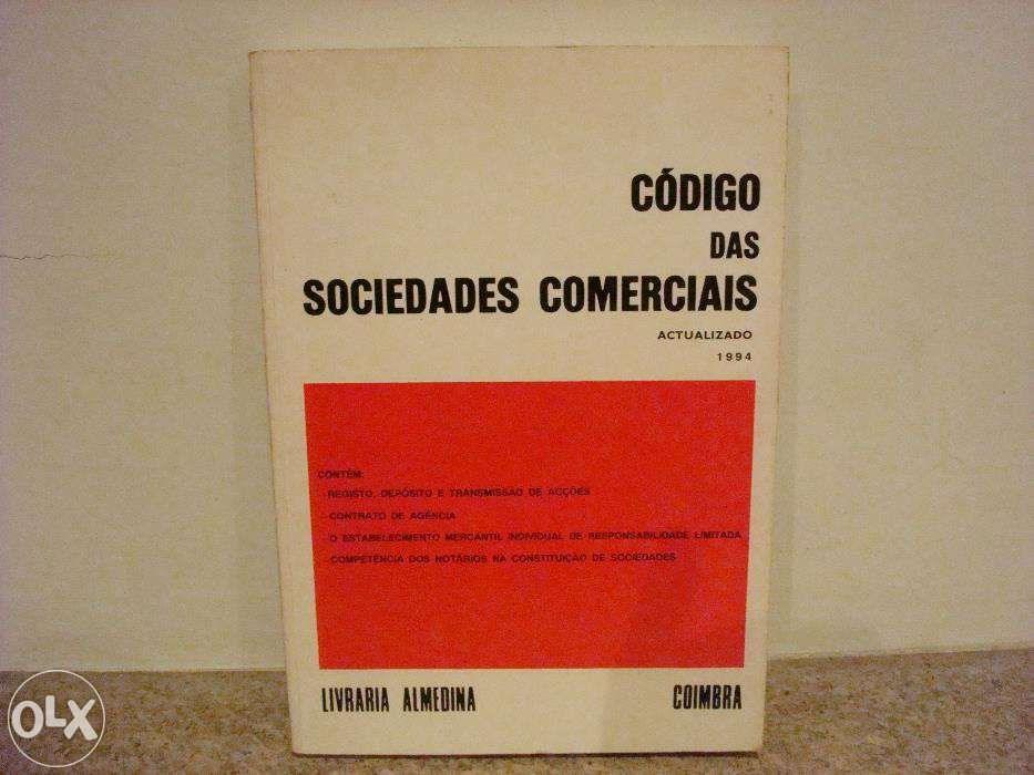 Livro Código Civil 1992 + Código das Sociedades Comerciais 1994 - Livr