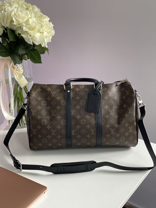 Сумка дорожня Louis Vuitton Keepall Bandouliere 45 Brown Canvas