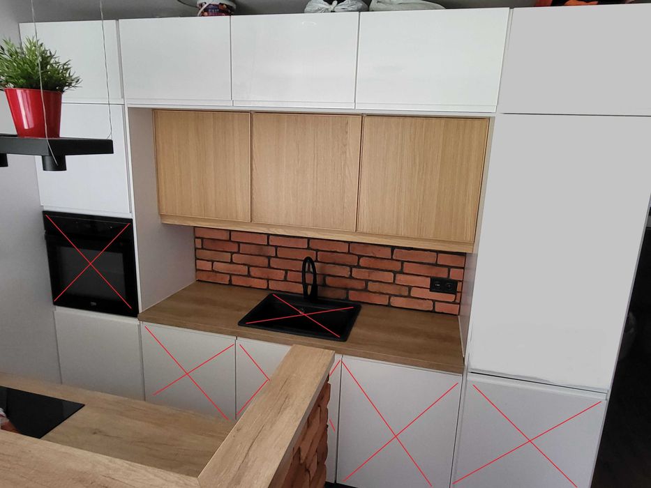 Sprzedam szafki kuchenne IKEA VOXTORP + EKESTAD (kuchnia bez AGD) + gratis 2 x  blat 38 mm