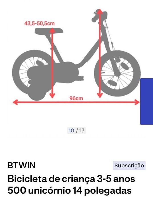 Bicicleta menina decathlon