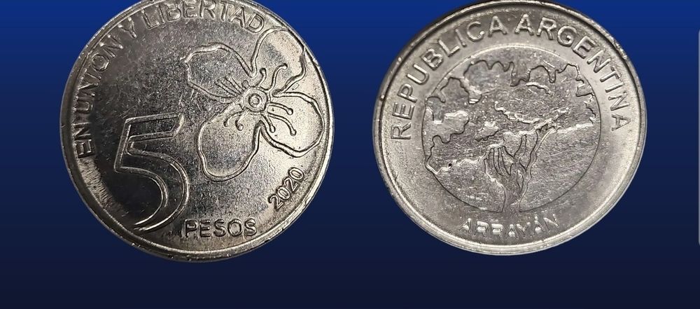 Moeda 5 pesos ano 2020