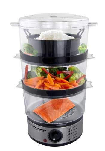 NowyPAROWAR  7,5 L 3 Poziomy + Misa 400W GOTOWANIE NA PARZE !