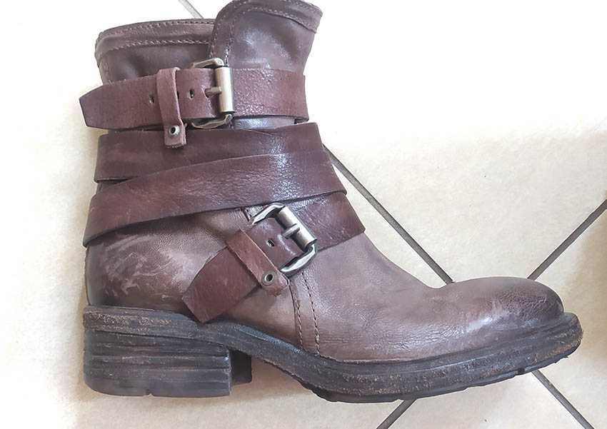 buty, botki, A.S.98, skórzane, rozmiar 38