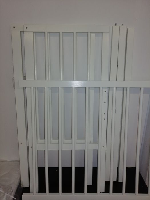 Łóżeczko dostawne model 2283,Beistellbett Sophie, sosnowe, białe.