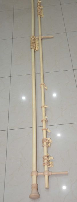 Karnisz podwójny z żabkami 270 cm -stan idealny