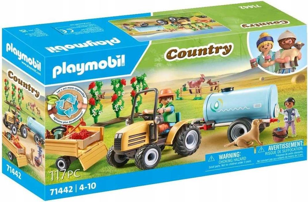 Zestaw PLAYMOBIL 71442 Country Traktor z przyczepą i zbiornik na wodę