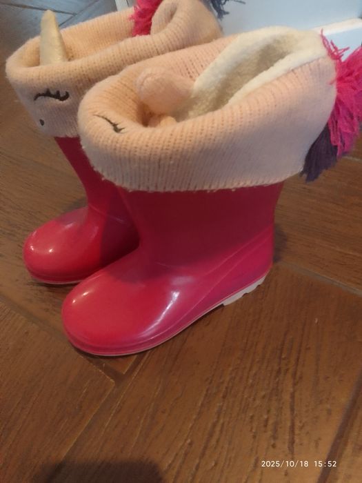 Kaloszki różowe dziewczęce