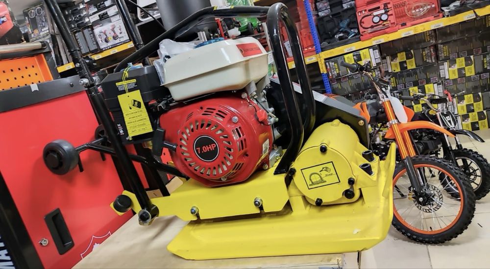 Placa compactadora vibratória para calceteiro a gasolina