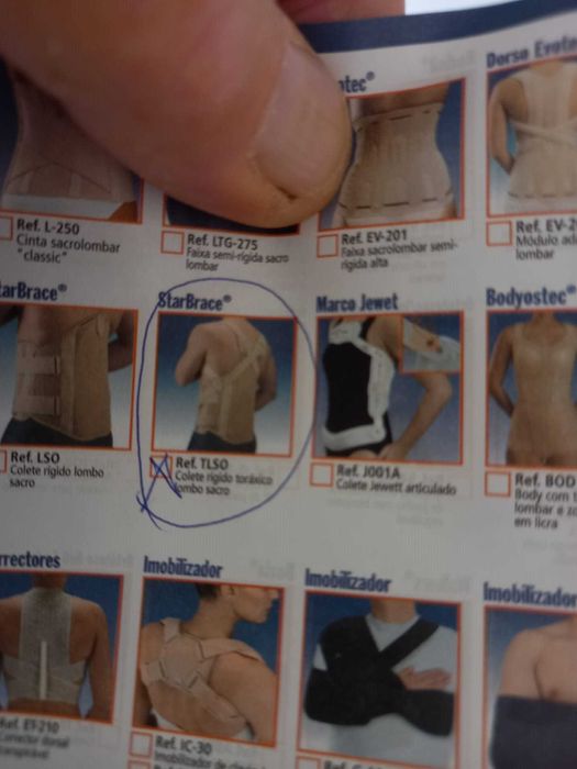 Espartilho ortopédico, StarBrace TLSO-B, tamanho 3, como novo
