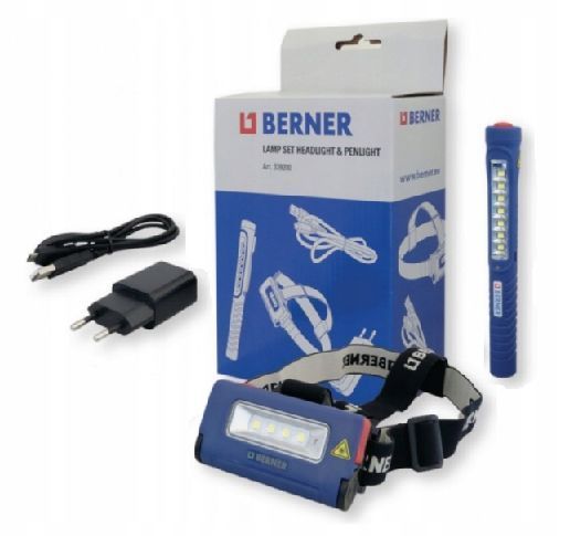 lampa czołowa + pen light berner 339200