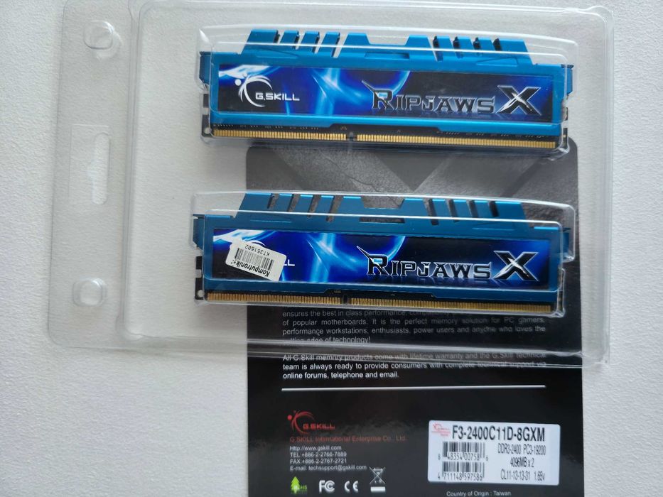 Pamięć RAM DDR3 G.SKILL 8GB 2X4GB 2400MHZ CL11
